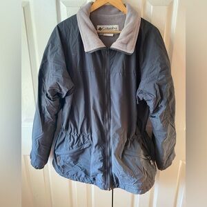 Columbia Gray Fleece Lined Winter Jacket SZ 1X